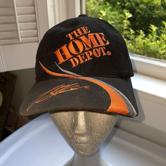 Vtg NASCAR The Home Depot Tony Stewart number 20 black cotton snap back cap - Picture 2 of 7
